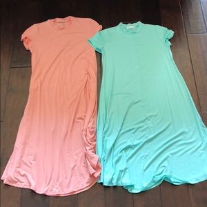 Set of Jersey Midi Swing Dresses - Size S